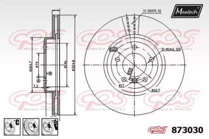 Тормозной диск MAXTECH 873030.6880