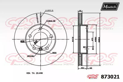 Тормозной диск MAXTECH 873021.0000