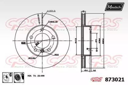 Тормозной диск MAXTECH 873021.6060