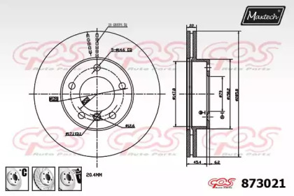 Тормозной диск MAXTECH 873021.6880