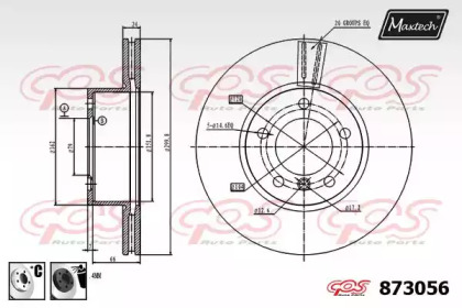 Тормозной диск MAXTECH 873056.6060