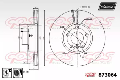 Тормозной диск MAXTECH 873064.6060