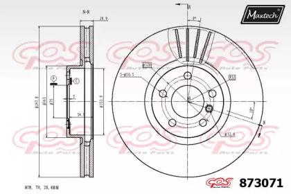 Тормозной диск MAXTECH 873071.0000