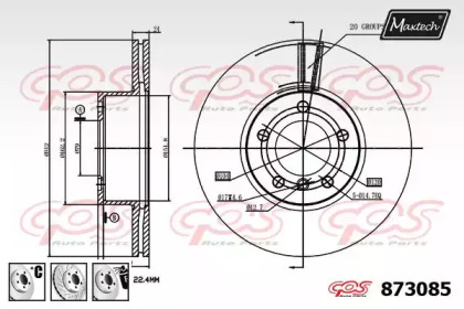 Тормозной диск MAXTECH 873085.6880