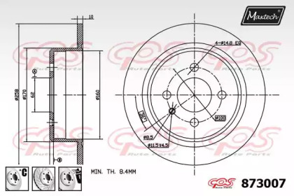 Тормозной диск MAXTECH 873007.6880