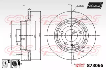 Тормозной диск MAXTECH 873066.6060