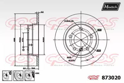 Тормозной диск MAXTECH 873020.6980