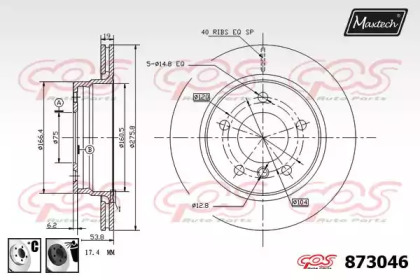 Тормозной диск MAXTECH 873046.6060