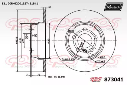 Тормозной диск MAXTECH 873041.0000