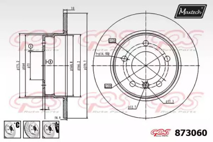 Тормозной диск MAXTECH 873060.6980