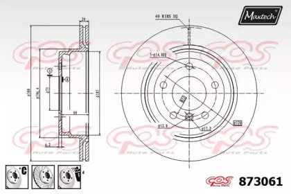 Тормозной диск MAXTECH 873061.6980