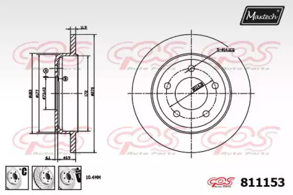 Тормозной диск MAXTECH 811153.6980