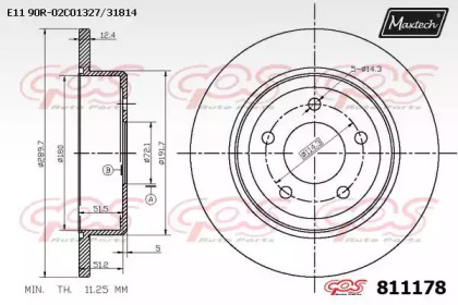 Тормозной диск MAXTECH 811178.0000