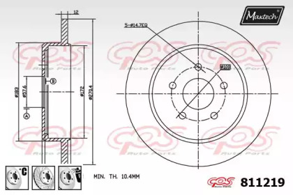 Тормозной диск MAXTECH 811219.6880