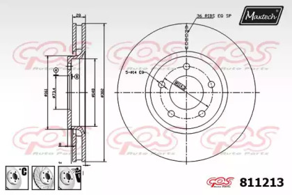 Тормозной диск MAXTECH 811213.6880