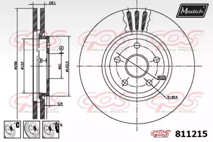 Тормозной диск MAXTECH 811215.6980