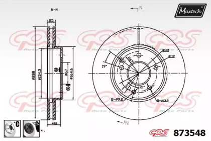 Тормозной диск MAXTECH 873548.6060