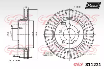 Тормозной диск MAXTECH 811221.0000