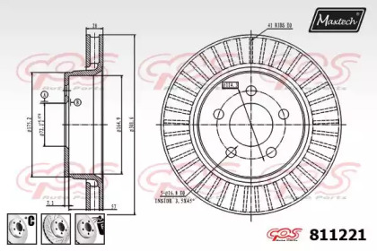 Тормозной диск MAXTECH 811221.6980