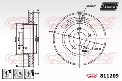 Тормозной диск MAXTECH 811209.6880