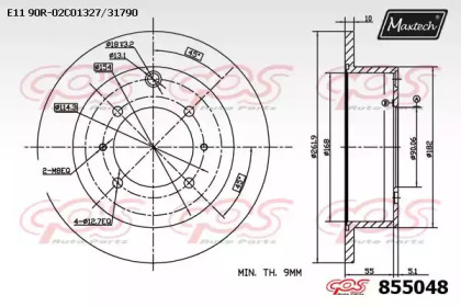 Тормозной диск MAXTECH 855048.0000