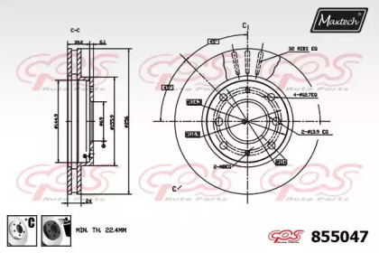 Тормозной диск MAXTECH 855047.6060