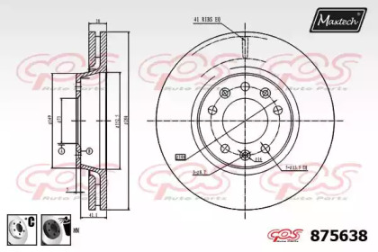 Тормозной диск MAXTECH 875638.6060