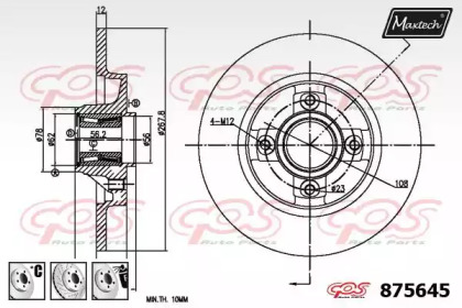 Тормозной диск MAXTECH 875645.6885