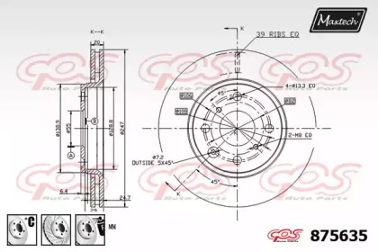 Тормозной диск MAXTECH 875635.6880