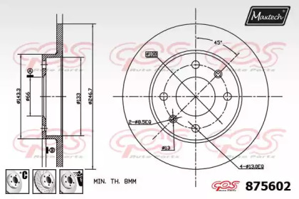 Тормозной диск MAXTECH 875602.6880