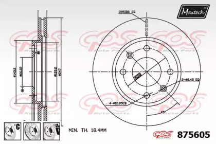 Тормозной диск MAXTECH 875605.6880