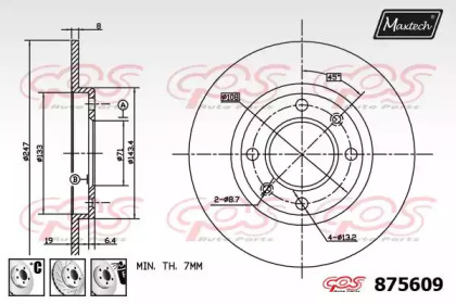 Тормозной диск MAXTECH 875609.6880