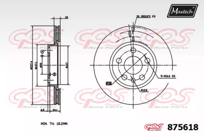 Тормозной диск MAXTECH 875618.0000