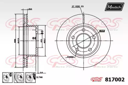 Тормозной диск MAXTECH 817002.6980