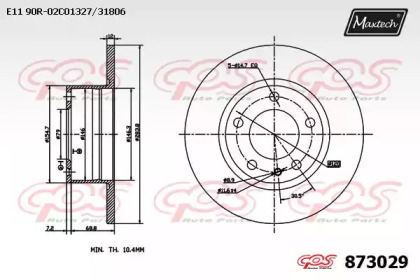 Тормозной диск MAXTECH 873029.0000