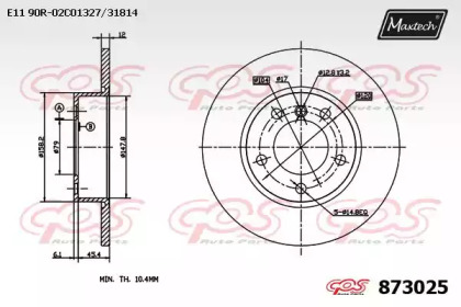 Тормозной диск MAXTECH 873025.0000