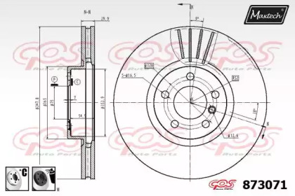 Тормозной диск MAXTECH 873071.6060