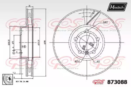 Тормозной диск MAXTECH 873088.0200