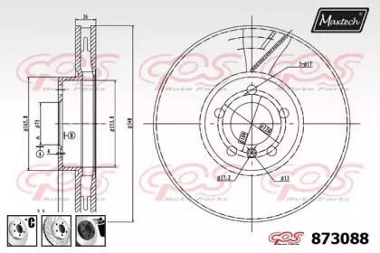 Тормозной диск MAXTECH 873088.6260