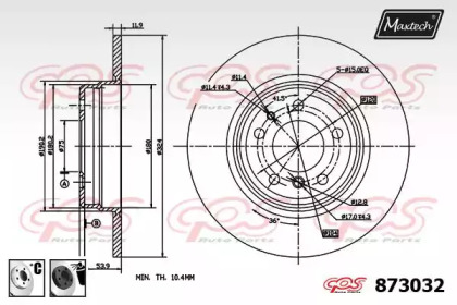 Тормозной диск MAXTECH 873032.6060