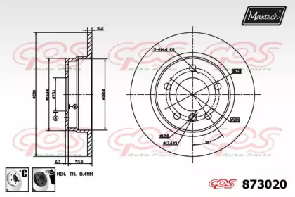 Тормозной диск MAXTECH 873020.6060