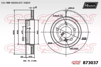 Тормозной диск MAXTECH 873037.0000