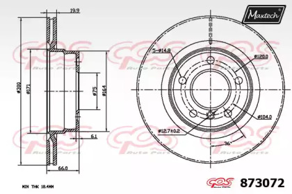 Тормозной диск MAXTECH 873072.0000