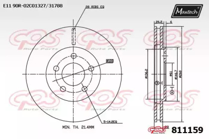 Тормозной диск MAXTECH 811159.0000