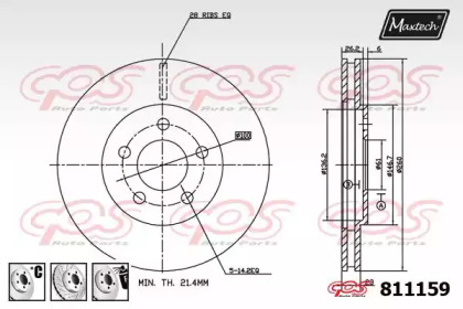 Тормозной диск MAXTECH 811159.6980