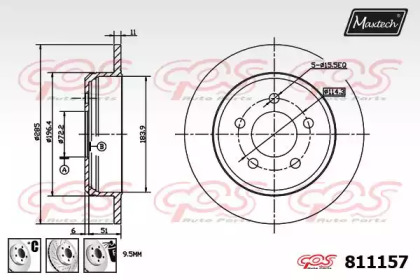 Тормозной диск MAXTECH 811157.6980