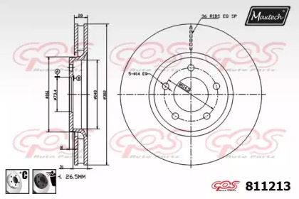 Тормозной диск MAXTECH 811213.6060