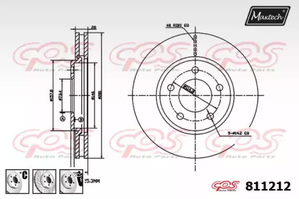 Тормозной диск MAXTECH 811212.6980