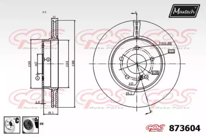 Тормозной диск MAXTECH 873604.6060