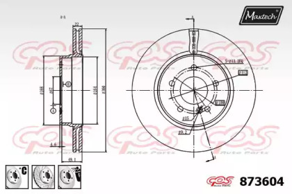 Тормозной диск MAXTECH 873604.6980